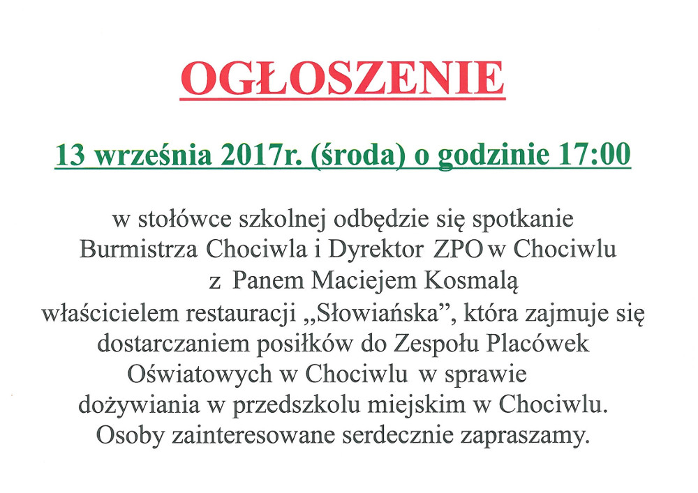 Spotkanie w sprawie dożywiania dzieci w ZPO