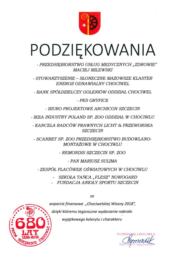 Podziękowanie