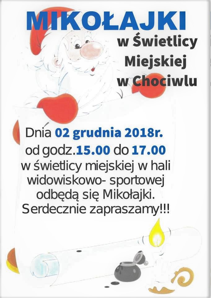 Zapraszamy na Mikołajki w Chociwlu