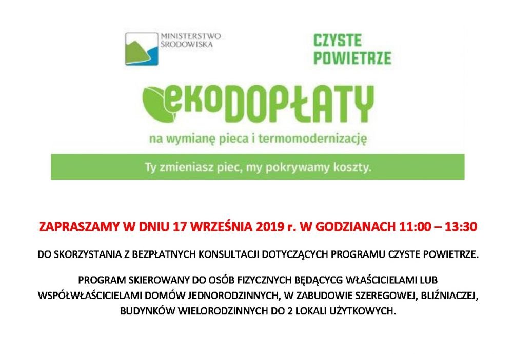 Konsultacji dotyczące programu "Czyste Powietrze"