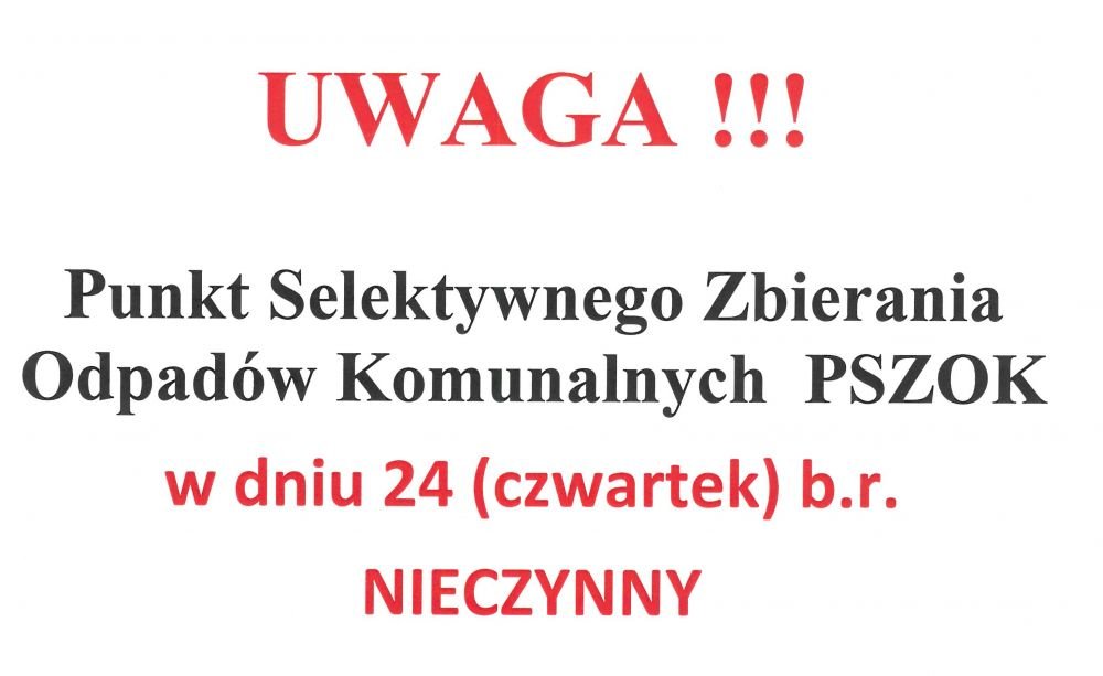 Ogłoszenie PSZOK