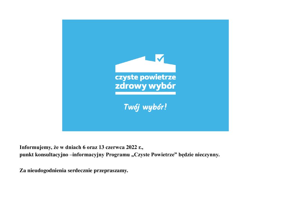 Informacja - Czyste Powietrze