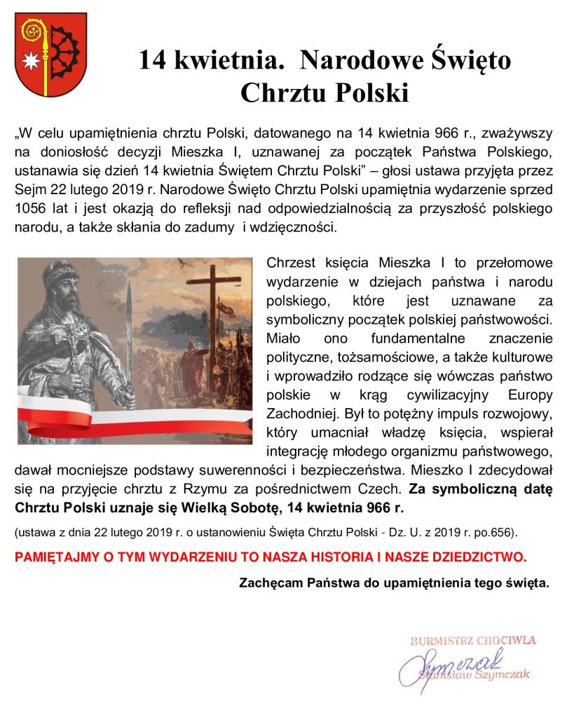 14 kwietnia. Narodowe Święto Chrztu Polski