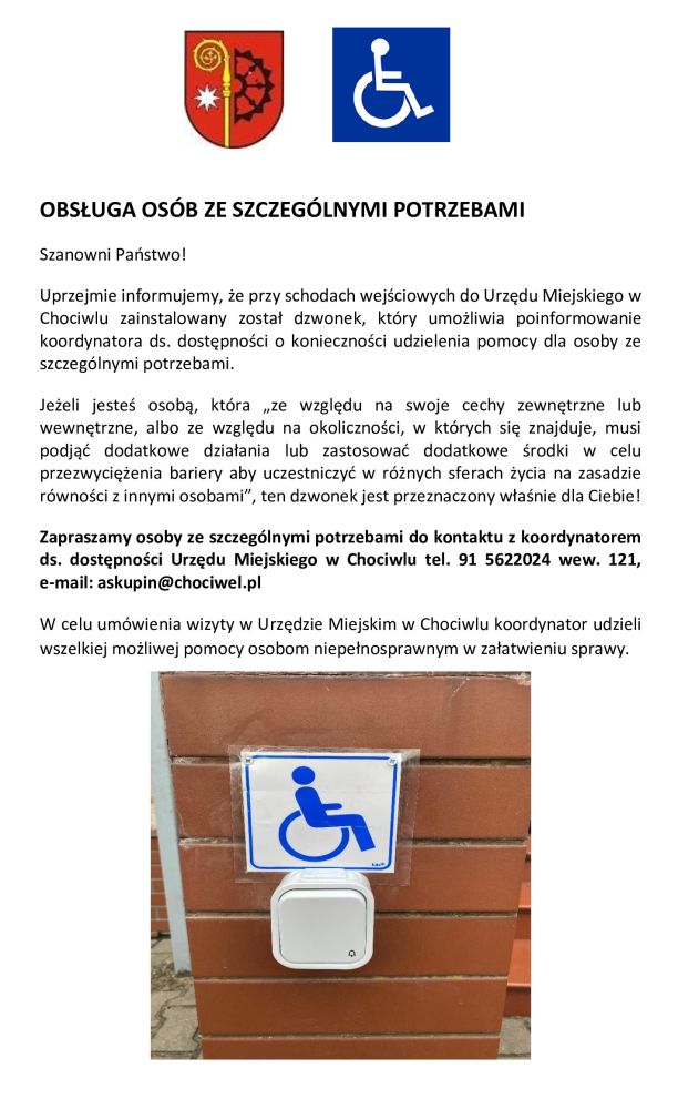 Obsługa osób ze szczególnymi potrzebami