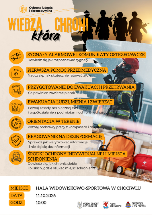 Zapraszamy na wydarzenie edukacyjne  - "Wiedza, która chroni"
