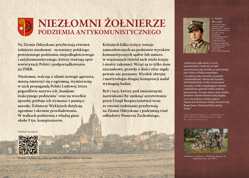 NIEZŁOMNI ŻOŁNIERZE PODZIEMIA ANTYKOMUNISTYCZNEGO / TABLICA 6