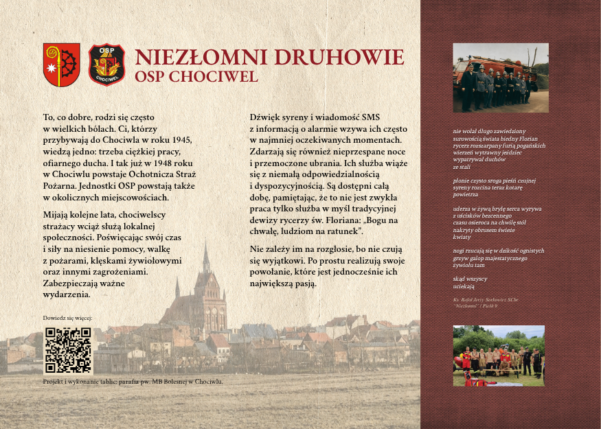 NIEZŁOMNI DRUHOWIE OSP CHOCIWEL / TABLICA 7